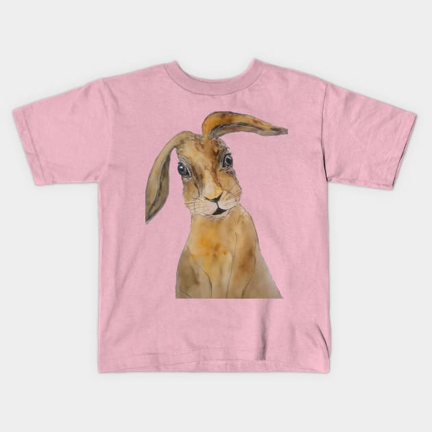 Cuty Bunny Kids T-Shirt by Liliya